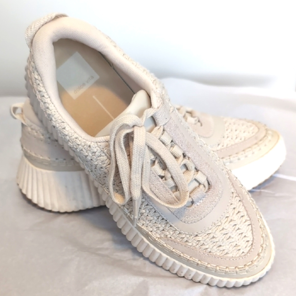 Stylish Dolce Vita Cream Women's Sneakers